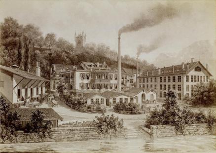 L'usine Nestlé à Vevey vers 1890